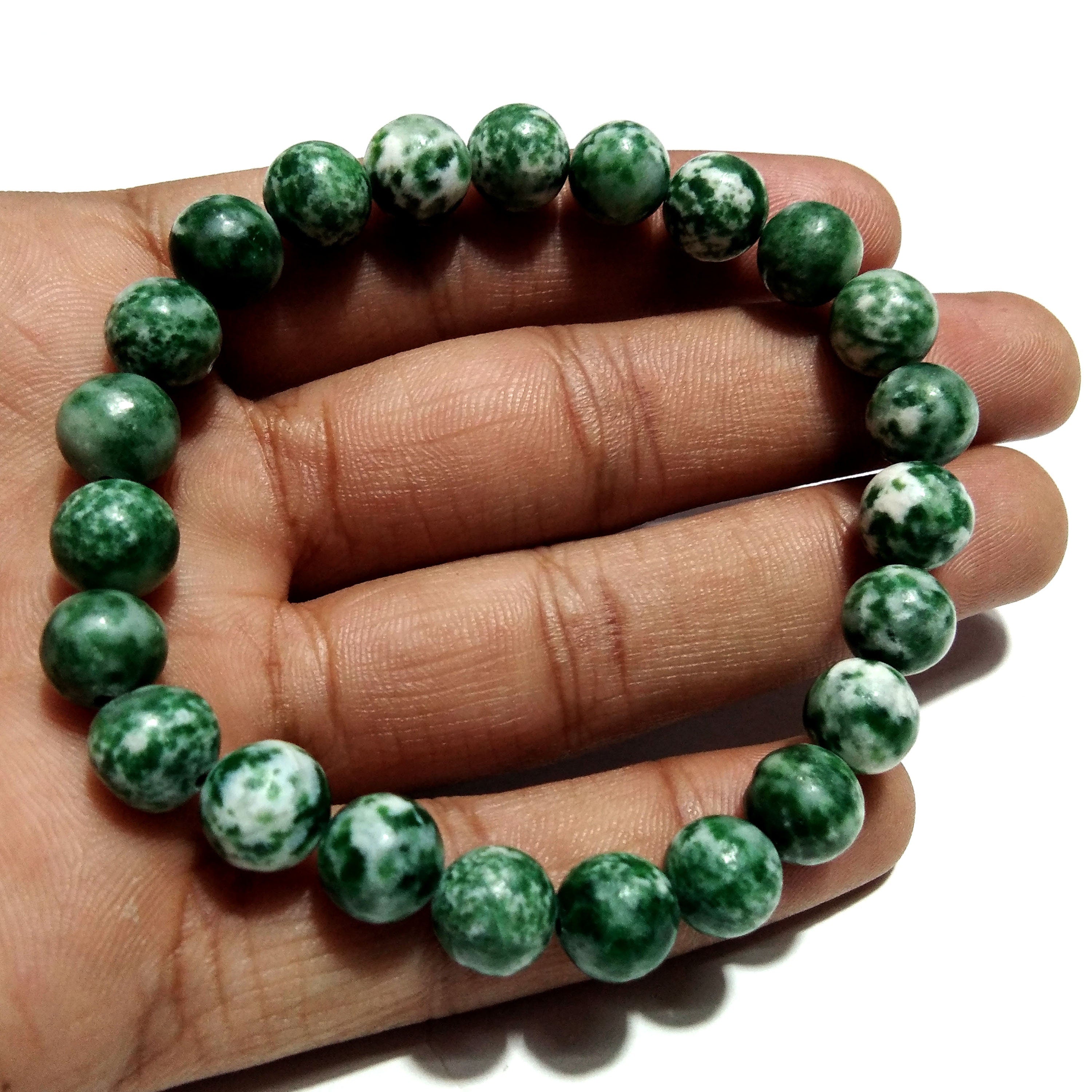 Tree Agate Bracelet Beads Stone, Natural Tree Agate Healing For Men & Women Round Bracelet, Stone Size 8x8 mm Gift Easter day Bracelet